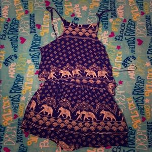 Black and white romper